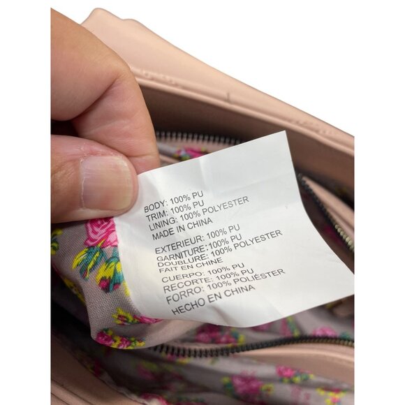 Betsey Johnson Large Blush Pink Quilted Tote Shoulder Handbag SKU 9230 - Picture 16 of 16